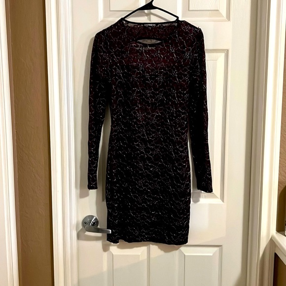 Express Burgundy Dress - Picture 1 of 9